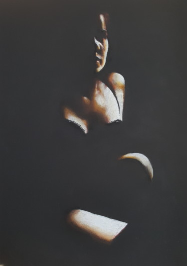 Painting titled "Clair-obscur 3" by Raymond Grinneiser, Original Artwork, Pastel