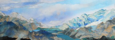Painting titled "Glacial." by Raymond Guibert, Original Artwork, Watercolor
