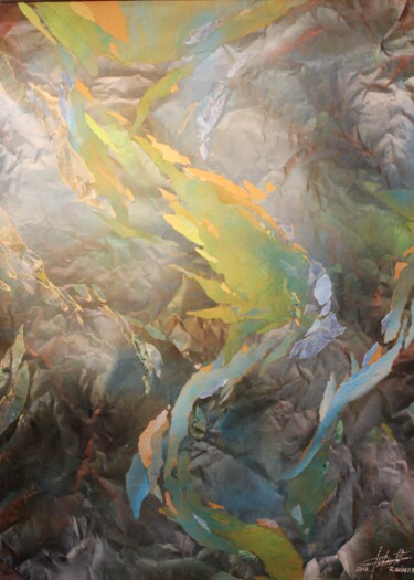 Peinture intitulée "Vallée verte" par Raymond Guibert, Œuvre d'art originale, Aquarelle