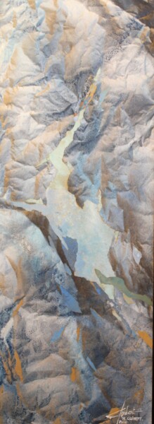 Schilderij getiteld "Canyons" door Raymond Guibert, Origineel Kunstwerk, Aquarel