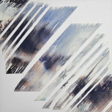 Malerei mit dem Titel "carré oblique" von Raymond Guibert, Original-Kunstwerk, Aquarell
