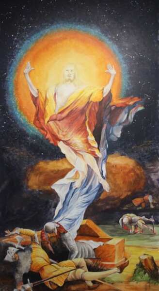 Pittura intitolato "résurrection" da Raymond Guibert, Opera d'arte originale, Acquarello