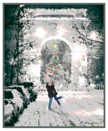 Digital Arts titled "A romantic winter r…" by Raymond Kursar, Original Artwork, Digital Painting