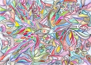 Рисунок под названием "Color" - Raymond Shumeliov, Подлинное произведение искусства