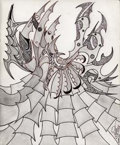Рисунок под названием "peacock" - Raymond Shumeliov, Подлинное произведение искусства