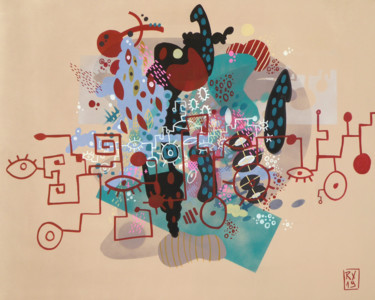 Pintura intitulada "Miles Davis in July" por Thierry Corpet (Raymond X), Obras de arte originais, Acrílico Montado em Armaçã…