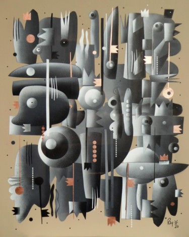 Peinture intitulée "Alien Orphan" par Thierry Corpet (Raymond X), Œuvre d'art originale, Bombe aérosol Monté sur Châssis en…