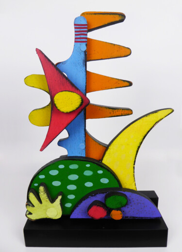 Sculpture titled "Island Style" by Thierry Corpet (Raymond X), Original Artwork, Wood