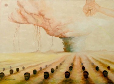 Pintura intitulada "will power" por Raymundo Garza, Obras de arte originais, Óleo