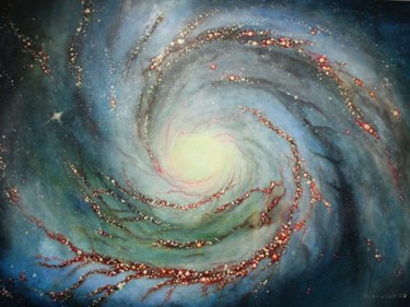 Schilderij getiteld "Whirlpool  Picture…" door Raymundo Garza, Origineel Kunstwerk, Olie