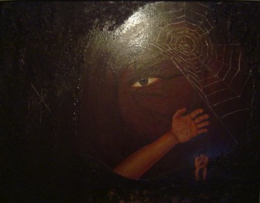 Pintura intitulada "En las Entrañas del…" por Raymundo Garza, Obras de arte originais, Óleo