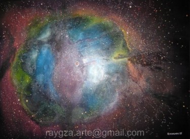 Pintura titulada "Nebulosa de Cepheus" por Raymundo Garza, Obra de arte original, Oleo