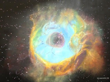 Painting titled "Nebulosa de la Rose…" by Raymundo Garza, Original Artwork, Oil