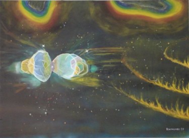 Peinture intitulée "nebulosa de la horm…" par Raymundo Garza, Œuvre d'art originale, Autre