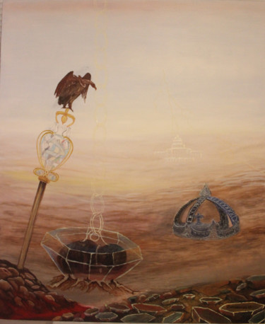 Peinture intitulée "La Memoria del Diam…" par Raymundo Garza, Œuvre d'art originale, Huile