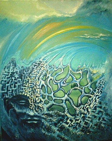 Painting titled "earthenwares weaved…" by Rayo Cazar, Original Artwork, Oil