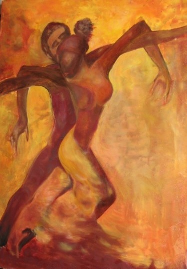 Painting titled "Dancing till the en…" by Rayray, Original Artwork, Oil