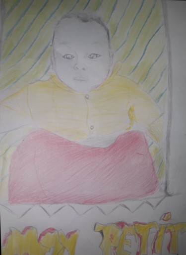 Dessin intitulée "Mon fils" par Hantanirina Razafindrasoa Randrianasoavina, Œuvre d'art originale, Crayon