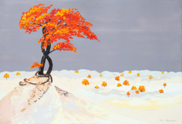 Картина под названием "Fall in the desert" - Victoria Raznatovskaya, Подлинное произведение искусства, Масло