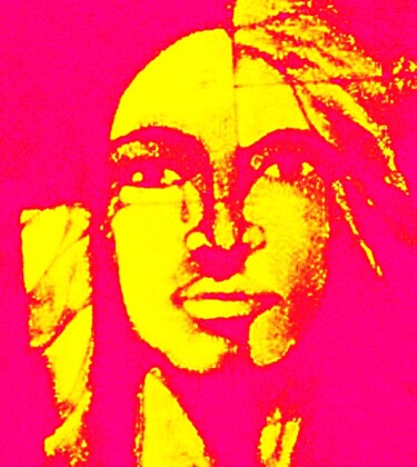 Digitale Kunst mit dem Titel "Rostro de mujer" von Rigoberto Reyes, Original-Kunstwerk, Digitale Malerei