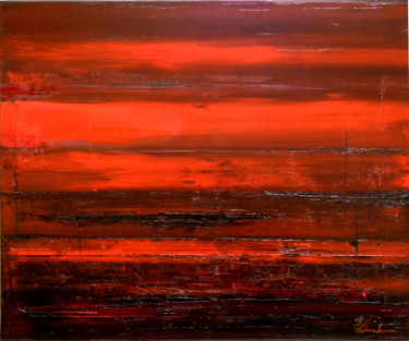 Pintura intitulada "RED REST" por Richard Dubure, Obras de arte originais, Óleo