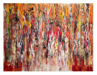 Картина под названием "TANGO DE FEU" - Richard Dubure, Подлинное произведение искусства, Масло Установлен на Деревянная рама…