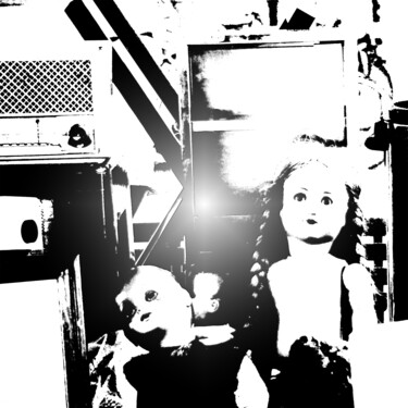 Фотография под названием "Puppen" - Rea Schenk, Подлинное произведение искусства, Фотомонтаж