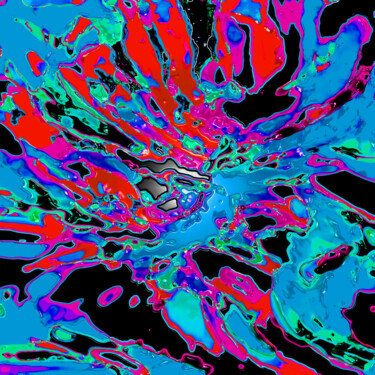 Digitale Kunst mit dem Titel "Splash" von Rea Schenk, Original-Kunstwerk, Digitale Malerei