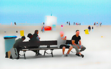 Druckgrafik mit dem Titel "Strandgut" von Rea Schenk, Original-Kunstwerk, Digitale Fotografie