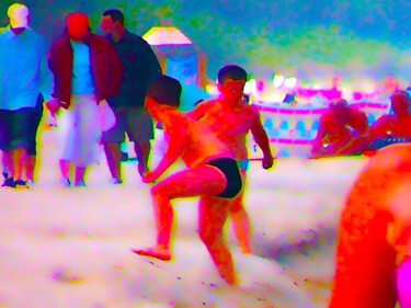 Φωτογραφία με τίτλο "Jungen am Strand" από Rea Schenk, Αυθεντικά έργα τέχνης, Χειρισμένη φωτογραφία