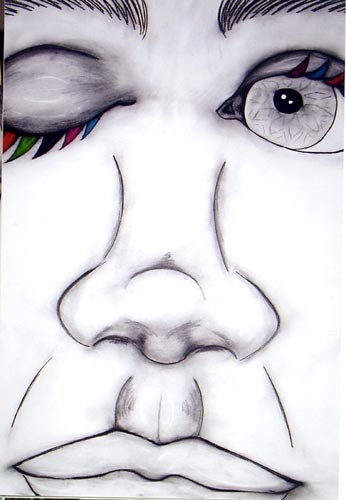 Drawing titled "Wink at me" by Lori Anne Perry, Original Artwork