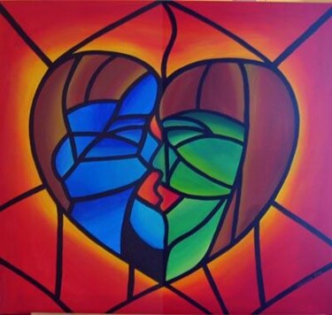 Painting titled "Mariage" by Rebecca, Original Artwork
