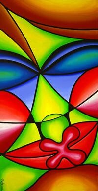 Картина под названием "True colors" - Rebecca, Подлинное произведение искусства, Масло