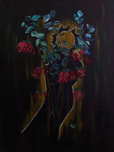 Картина под названием "Untitled #1" - Rebecca Allan (R.A.Holland Art), Подлинное произведение искусства, Масло Установлен на…