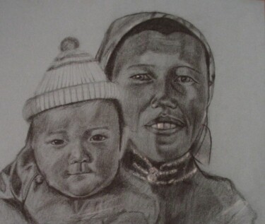 绘画 标题为“mother and child” 由Rebecca Both, 原创艺术品, 油