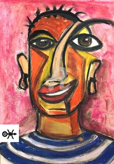 Drawing titled "HELLO PICASSO" by Rebecca Hirtes, Original Artwork, Gouache