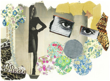 Collagen mit dem Titel "ENTREVUE" von Rebecca Touati, Original-Kunstwerk, Collagen