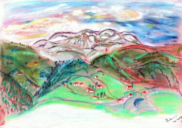 Drawing titled "Vallon" by Rebecca Behar, Original Artwork, Pastel