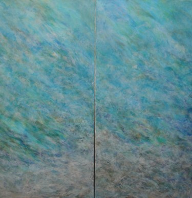 Malerei mit dem Titel "Wellen-Meer" von Rebekka Lüthi, Original-Kunstwerk, Acryl
