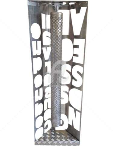 Design mit dem Titel "Art N°50 Lampe cage…" von Recyclage Design - Réanimateur D'Objets , Original-Kunstwerk, Objekte