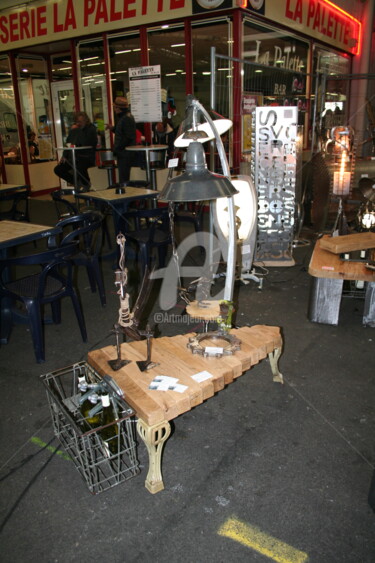 Design intitulée "Art N° 176 Table ba…" par Recyclage Design - Réanimateur D'Objets , Œuvre d'art originale