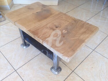 Design intitulée "Art 200 Table basse…" par Recyclage Design - Réanimateur D'Objets , Œuvre d'art originale, Objets