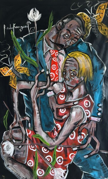 Schilderij getiteld "Spring lovers" door Reda Kanzaoui, Origineel Kunstwerk, Acryl