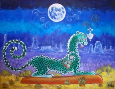 Peinture intitulée "Le prince du désert" par Benidiri Redha, Œuvre d'art originale, Huile