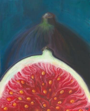 Ζωγραφική με τίτλο "Figs" από Katerina Zhuchenko (RedHeadKat), Αυθεντικά έργα τέχνης, Ακρυλικό