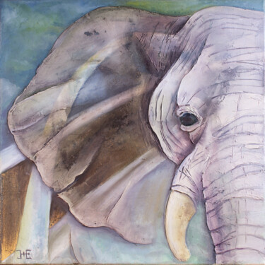 Pittura intitolato "Dreams / Elephant" da Katerina Zhuchenko (RedHeadKat), Opera d'arte originale, Acrilico