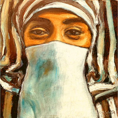 Malerei mit dem Titel "L'AFRIQUAINE" von Redi Casarsa, Original-Kunstwerk, Öl
