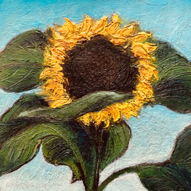 Painting titled "GIRASOLE" by Redi Casarsa, Original Artwork, Oil