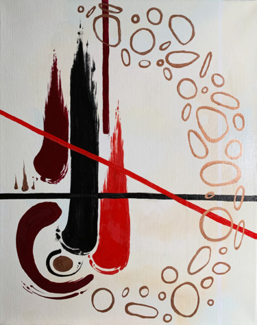 Schilderij getiteld "Into the Frayed" door Elena Disabato (Red Kimono Design), Origineel Kunstwerk, Olie Gemonteerd op Frame…