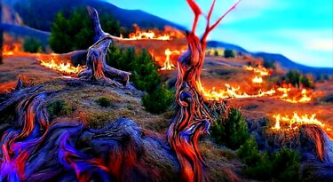 Digital Arts με τίτλο "Tree of Elements -…" από Redladder13, Αυθεντικά έργα τέχνης, Ψηφιακή ζωγραφική